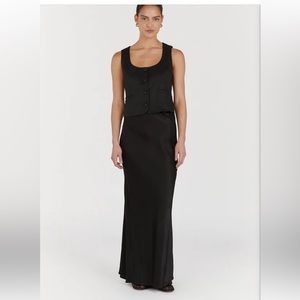 DISSH - black silk maxi skirt (worn once)